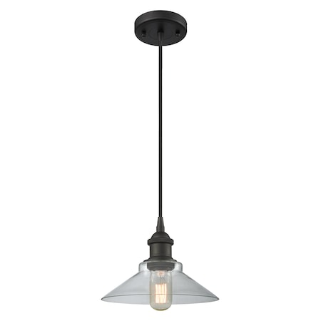 Disc Vintage Dimmable Led 10 Oidimmable Led Rubbed Bronze Mini Pendant With Clear Glass